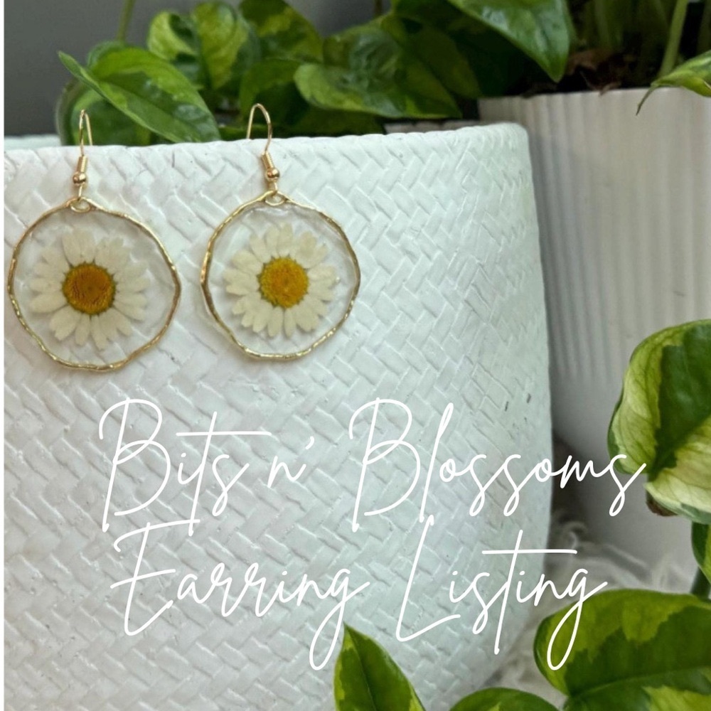 Bits n’ Blossoms Pressed Flower Earrings